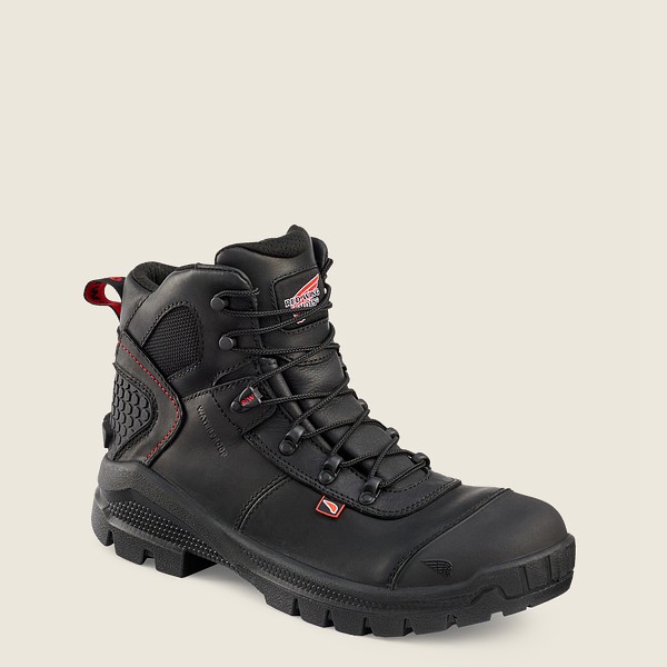 Red Wing Safety Boots Crv™ - 6-inch Waterproof Toe - Black - Mens VUY538610